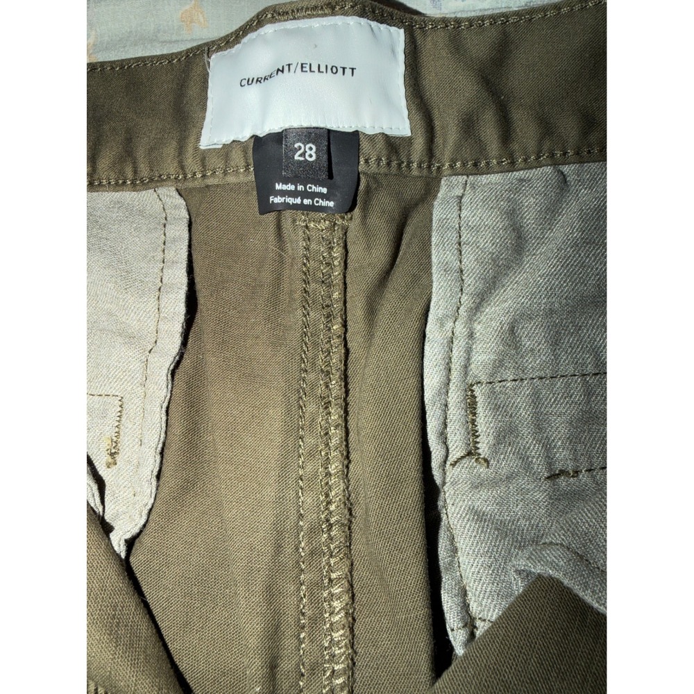 Current/Elliott Olive Green Chino Pants Size 28 6 Cotton Stretch NEVER WORN